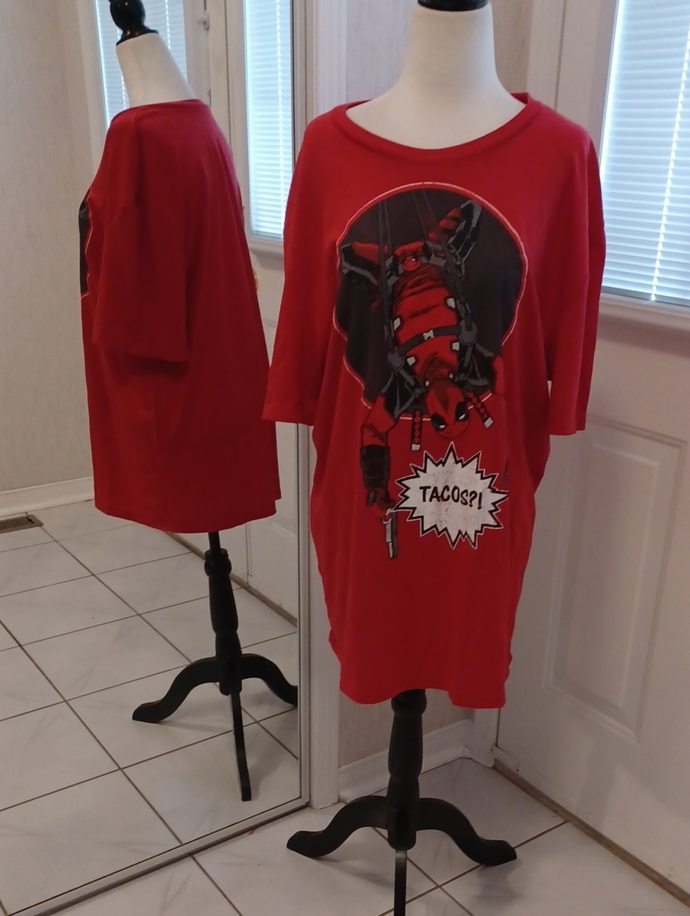 4/$80 Marvel Red Deadpool Graphic Tee - Size XL